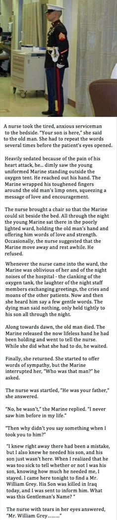 I love reading thibgs like this it makes me realize that there really are good people in the world Military Love Quotes, Marines Corps, Makeup Zombie, Touching Stories, Military Love, What A Wonderful World