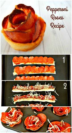 the steps to make pepperoni rose recipe