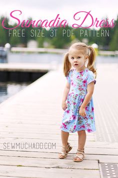 Free Must-Sew Dress Patterns for Girls - Sew Much Ado Girls Knitted Dress, Childrens Clothing