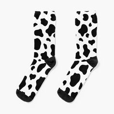 Super soft all-over printed knit socks with extra cushioning in the sole. Suitable for men and women. Cow Print Cow Spots Pattern, Kawaii Cow, Cow Spots, Print Socks, Spots Pattern, Cute Cow, Pattern Socks, The Cow, Cow Pattern