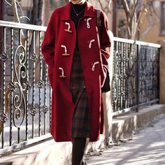 Duffle Coat, Red Coat, Angelina Jolie, Medium Size, Sleeve Length, Size Medium, How To Wear