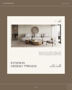 the interior design trend is here in this brochure, it's all white and brown