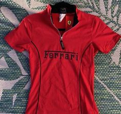 Vintage Ferrari Clothes, Ferrari Clothes, F1 Clothes, Ferrari Top, Ferrari Shirt, F1 Merch, Vibe Clothes, Mode Inspo, Dream Clothes