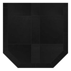 a black square shaped object on a white background