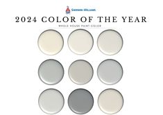 the color of the year is white and gray, with six different shades to choose from