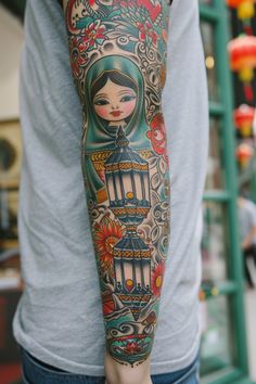 a person with a tattoo on their arm