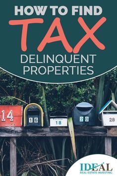 an image of tax with the title how to find tax delinquent properties