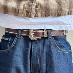 Vintage Brown Studded American Western Cowboy Boho Belt These Belts Are Unisex :)! Beautiful Design One Size Fits Most 1 W X 41.5l Brand New Belts Aesthetic, Fashion Development, Cowboy Gifts, Boho Belt, Cowboy Baby, Cowboy Gear, Style Bundle, Western Lifestyle, Cowboy Belt