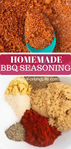 homemade bbq seasoning recipe on a white plate