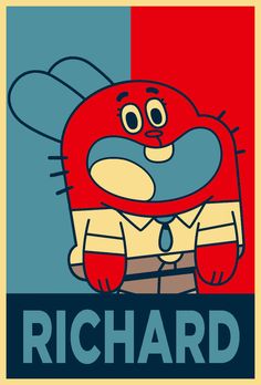 an image of a cartoon character with the words richard on it