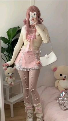 Egirl Pink Outfits, Grunge Kawaii Outfits, Bunny Aesthetic Outfit, Pink Kawaii Outfits Aesthetic, Kawaii Pastel Aesthetic Outfits, Kawaii Egirl Outfits, Cute Pastel Outfits Aesthetic, Softie Aesthetic Outfits, Kawaii Grunge Outfits