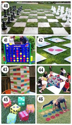 several different types of outdoor games and activities to play in the yard or on the lawn