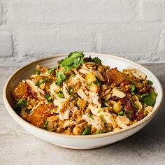 Moroccan-Inspired Couscous with Chicken and Apricots Recipe | Recipes from Ocado Couscous With Chicken, Rose Harissa, Apricot Recipes, Apricot Chicken, Harissa Paste, Citrus Dressing, Ras El Hanout, Preserved Lemons