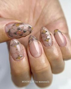 Stained Glass Nail Designs, Stained Glass Nails, College Nails, Fall Nail Art Ideas, Glass Nails Art, Cute Simple Nails