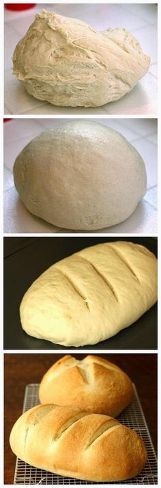 four different types of bread on cooling racks