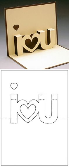 the pop up card cut - out to help your little make for their mom or dad