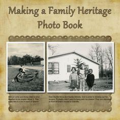 the front cover of making a family heritage photo book