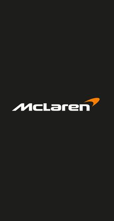 an orange and black logo with the word mcclarren on it's side