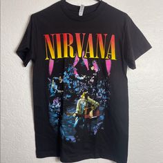 Nirvana Live Graphic Color Tshirt Quality Brand New Made To Order T-Shirts 100% Cotton (Small-Medium-Large-Extra Large Available) Fast And Reliable Shipping! *Send Me A Message For The Size. Thank You :) Check Out Our Full Closet Of Hot Graphic T-Shirts And Hats. Ask About Discounted Bundle Building!! Any Questions Feel Free To Message! Have A Great Day Y2k Shirts, Nirvana Shirt, Band Shirts, High Quality T Shirts, Nirvana, Look Cool, Shirt Outfit, Simple Style, Black Cotton