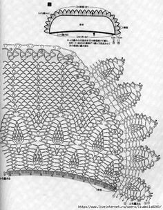 an old crocheted doily pattern is shown in black and white