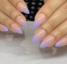 Purple Ombre Nails, Bright Nail Designs, Almond Acrylic Nails, Bright Nails, Nails Almond, Prom Nails, Dream Nails, Pretty Acrylic Nails