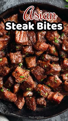 Asian Steak, Asian Steak Bites, Steak Dinner Recipes, Beef Steak Recipes, Chinese Cooking Recipes, Steak Bites, Dinner Healthy, Steak Dinner