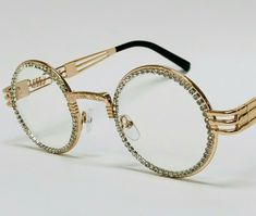 SHIPS FROM THE U.S!!!!!  RECEIVE IT FAST and FREE!!!!! Rhinestone Fake Diamonds Diamantes Crystals Gold Metal Round Migos Rap Hip Hop Glasses Sunglasses Brand New With Tags Sunglasses. High Quality. Material:   Face: Metal Temple: Metal   Leg: Metal   UV Protected   Payment PayPal - Credit Card - Debit Card - Apple Pay - Google Pay Shipping Item will be ship out within 1 business days of receiving your payment. We offer free USPS First Class Mail shipping Items will be shipped to the address you Hip Hop Glasses, Clear Round Glasses, 80s Glasses, Swarovski Sunglasses, Clear Sunglasses, Glasses Clear, Fake Diamond, Glasses Vintage, Round Glasses