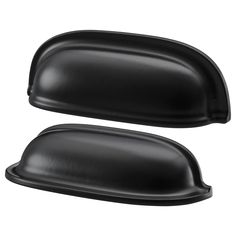 pair of black door handle covers for the front and rear doors on a white background