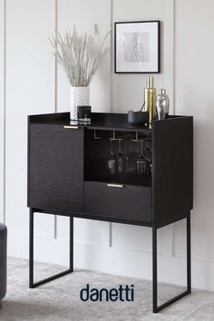 Berkley Dark Oak Drinks Cabinet Modern Drinks Cabinet, Modern Home Bar, Home Entertaining, Home Bars, Cupboard Design, Dining Room Inspiration, Bar Cabinet