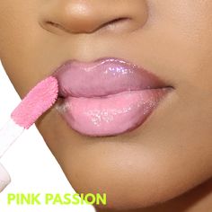 SHE'S GLOSSY! Super Hydrating and Long Lasting Wear. Our luminous gloss glides on easily without stickiness. Available in a wide range of shades our gloss is vegan and cruelty free :) Nude Lip Makeup, Light Pink Lipstick, Pastel Eyeshadow, Shine Lip Gloss, High Shine Lip Gloss, Pink Passion, Makeup For Black Skin, Barbie Makeup, Pigmented Lips