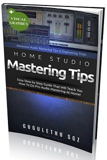 the book cover for mastering tips, which includes an image of sound equipment and text