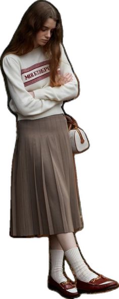 Elegant Beige Pleated Dress, Elegant Knee-length Skirt For Fall, Formal Pleated Skirt For Fall, Elegant Midi Skirt For Fall, Elegant Fall Midi Skirt, Solid Color Flowy Midi Pleated Skirt, Solid Flowy Midi Pleated Skirt, Classic Midi-length Relaxed Skirt, Fall Office Pleated Skirt Bottoms