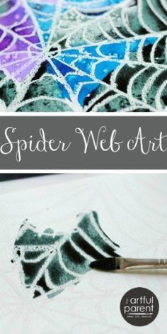 the spider web art project is fun and easy to do