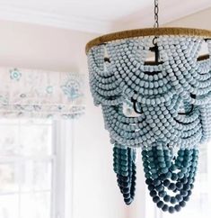 Blue Ombre Beaded Chandelier, Beaded Chandelier, Boho Lighting, Wooden Lampshade, Nursery Lampshade, Rustic Boho Decor, Beach House Light, - Etsy Wooden Beaded Chandelier, Craft Nook, Chandelier Blue, Chandelier Boho, Wooden Bead Chandelier, Beach House Lighting, Boho Lamp, Boho Lighting, Boho Chandelier