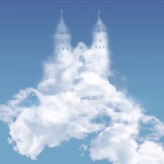 the clouds are shaped like a castle in the sky