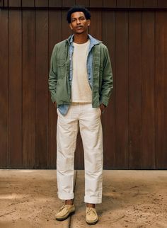 hencye canvas workpant in natural – imogene + willie Masc Fashion, Imogene Willie, Men Street, Men Fits, White Pants, Mens Street Style, Denim Shop