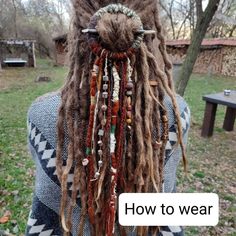 This Hair Rings & Charms item by ExpeditionWunjo has 730 favorites from Etsy shoppers. Ships from Hungary. Listed on Oct 5, 2024 Diy Hair Jewelry, Dreads Diy, Earthy Necklace, Dread Wraps, Dread Accessories, Dreadlock Jewelry, Wool Dreads, Hippie Hair, Psy Art