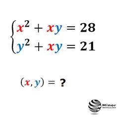 two numbers are shown in the form of an x and y symbol, with one number at