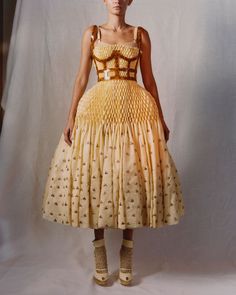 Fashion Sketching, Bee Costume, Bee Dress, Bee Inspired, Honey Bees, Gingham Dress, Fashion Books, Look Chic