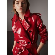 Creative Shoot, Custom Leather Jackets, Red Trench Coat, Raincoat Jacket, Fashion Creative, British Outfits