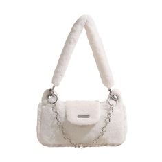 PRICES MAY VARY. 🌎 Material: The fluffy shoulder bag is made of high-quality fur material and polyester lining, with thick and fluffy plush, soft and comfortable feel, and stylish and cute appearance. 🌎 Size: This fluffy purse size is 26*7*15cm/10.24*2.76*5.91in. small size, enough capacity to store your mobile phone, wallet, headphones, keys, cosmetics and other essential items when going out. 🌎 Construction: The fuzzy tote bag adopts a magnetic buckle closure method, which is easy to open o Fluffy Shoulder Bag, Fluffy Purse, Fuzzy Bag, Faux Fur Purse, Faux Fur Bag, Fur Bag, White Faux Fur, Essential Items, Phone Wallet