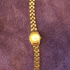 Nwot, New Battery, 7.5" Link Bracelet. Some People Have Asked Me Lately If The Watches That I Have Posted Work, All Watches Work And All Have New Batteries, I Will Never Sell A Broken Item Ever! Some People, Link Bracelets, Accessories Watches, Pink And Gold, Pink Ladies, Gold Tones, Women Accessories, Women Shopping, Gold