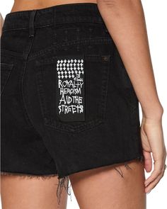 Buy Rise N Hi Short Stealth | Women's Shorts | KSUBI | Ksubi ++ Ksubi Shorts Outfit, Embroidery Branding, Grandma House, Ksubi Jeans, Box Print, New York Fits, Cross Embroidery, Stylist Outfit, Designer Clothing Brands