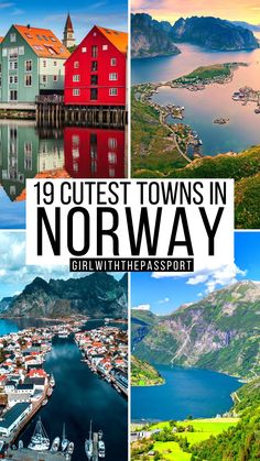 norway with text overlay that reads 19 cute towns in norway