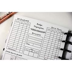 Budget at a Glance Planner Refill, Bill Pay Checklist for 9 Disc Happy Planners, Size:CHP, Multicolor