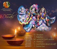 happy diwali greeting card with two women in colorful outfits and candles on the table