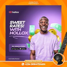 an ad for holox featuring a smiling man