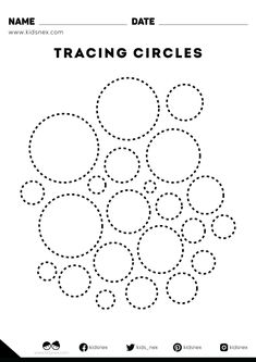 a printable worksheet with circles to help kids learn how to draw