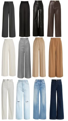 Capsule Wardrobe Pants Only, Best Dressing Style For Women Casual, 1 Base 10 Outfits, Capsule Wardrobe Pants, Must Have Bottoms For Women, Colors That Go With Gray Clothes, Earth Tone Color Palette Outfit, Basic Pieces For Wardrobe, Types Of Styles Fashion