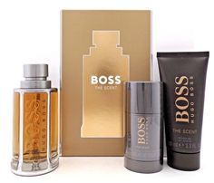 Boss The Scent by Hugo Boss 3 Pieces Set for Men: 3.3 oz./ 100 ml. Eau de Toilette Spray + 3.3 oz./ 100 ml. Shower Gel + 2.4 oz./ 70 g Deodorant Stick. Brand New. Comes in original retail hard Box.    (our sku:14528) Boss The Scent, Deodorant Stick, Man Set, Mens Fragrance, Shower Gel, Hugo Boss, Deodorant, Health And Beauty, Spray